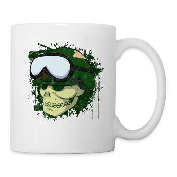 Skull Skull Biker Cool - Mug - white - Right