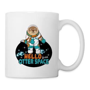 Hello from Otter Space, space - Mug - white - Right