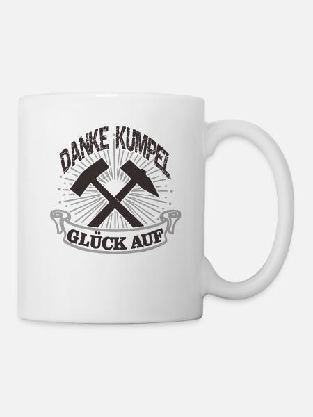 Danke Kumpel Glück auf - Tasse - Weiß