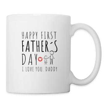 Happy first Father's Day - Love you outfit - Mug - white - Right