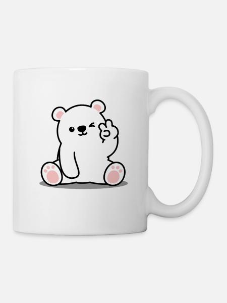Eisbär Peace - Tasse - Weiß
