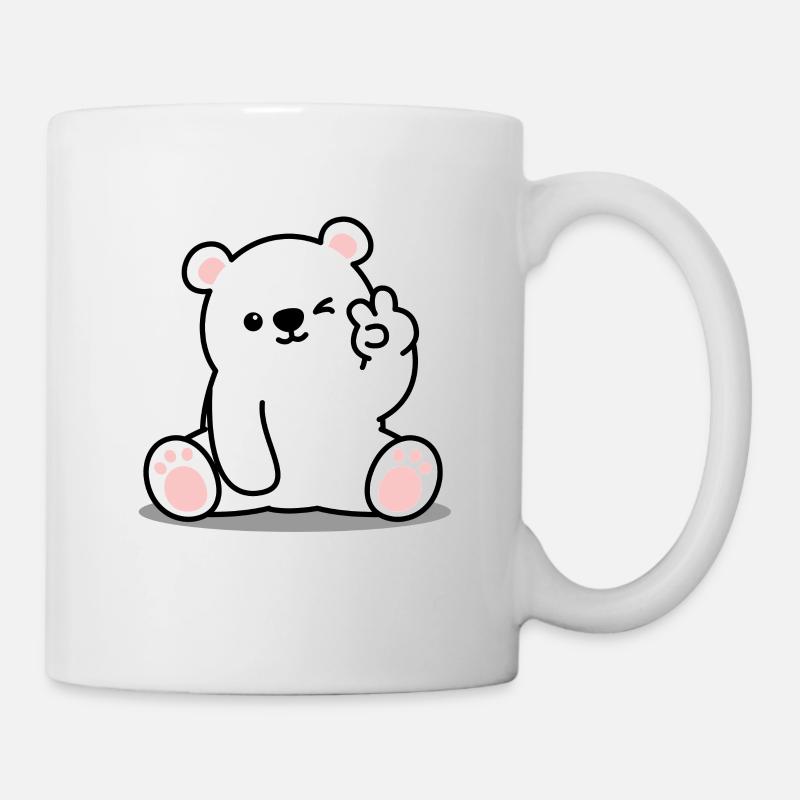Eisbär Peace - Tasse - Weiß