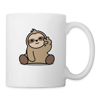 Faultier Peace - Tasse - Weiß - Rechts
