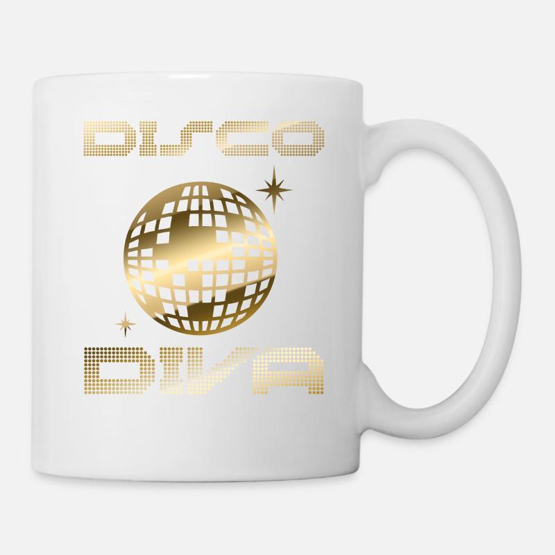 Disco Diva 80's Discokugel Party - Tasse - Weiß
