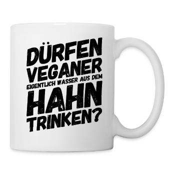 Veganer Provokation Lustige Sprüche - Tasse - Weiß - Rechts