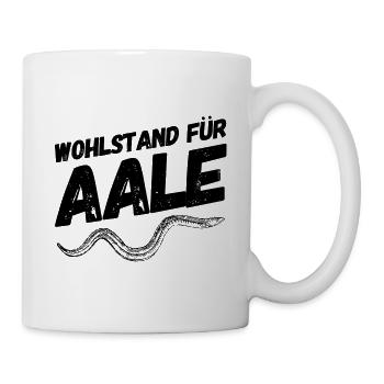 Angler Angeln Lustige Sprüche Aal - Tasse - Weiß - Rechts
