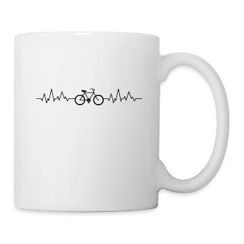 Fahrrad | Radsport | Heartbeat | Herzschlag - Tasse - Weiß - Rechts