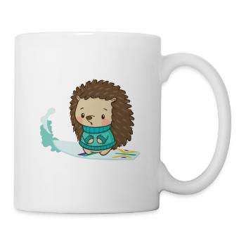 Surfer hedgehog - Mug - white - Right