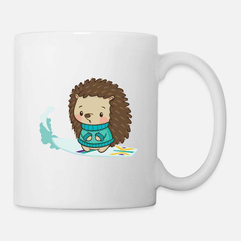 Surfer hedgehog - Mug - white