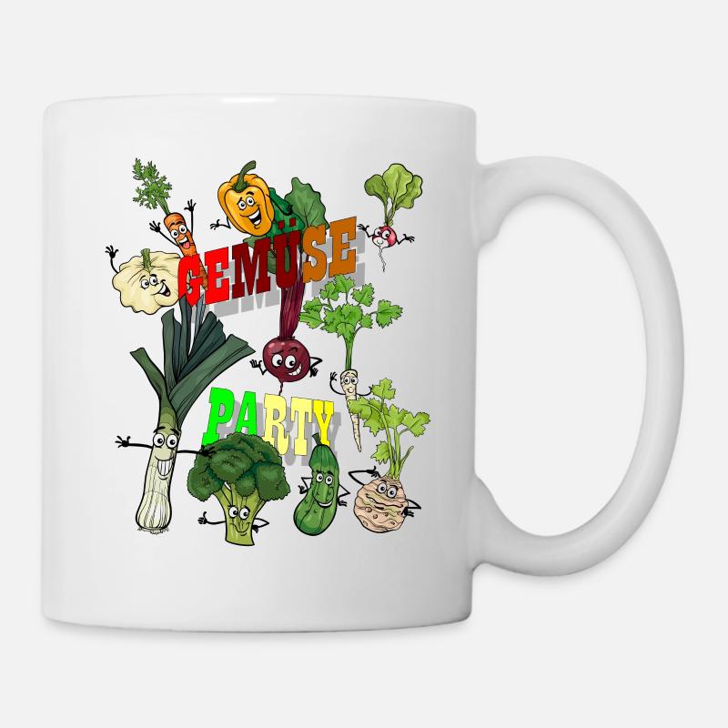 Gemüse Party - Tasse - Weiß