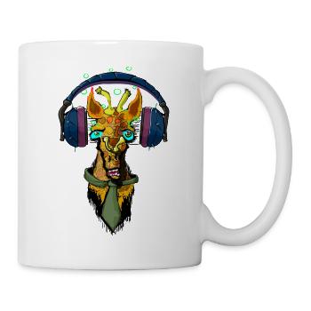 Giraffe Dj - Tasse - Weiß - Rechts
