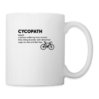 Cycopath Defintion Bicycle Bike BMX Shirt - Tasse - Weiß - Rechts