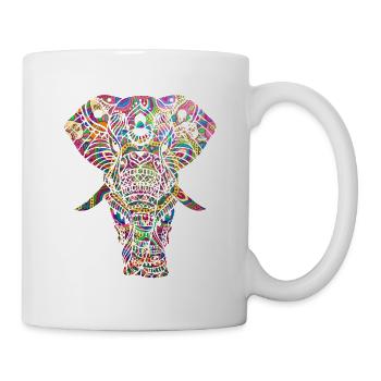 YOGA, elephant, meditation, gift, gift idea - Mug - white - Right