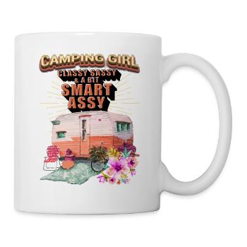 Camping Girl Classy Sassy und ein bisschen Smart Assy - Tasse - Weiß - Rechts