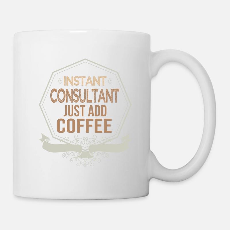 Sofortiger Berater. Fügen Sie einfach Kaffee - Tasse - Weiß