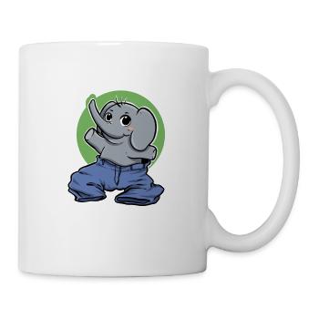 Elephant pants Sweet gift - Mug - white - Right