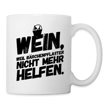 Bürohumor Büro Lustige Witzige Sprüche Wein - Tasse - Weiß - Rechts