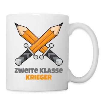 Zweite Klasse Grundschule Geschenk Schwert - Tasse - Weiß - Rechts