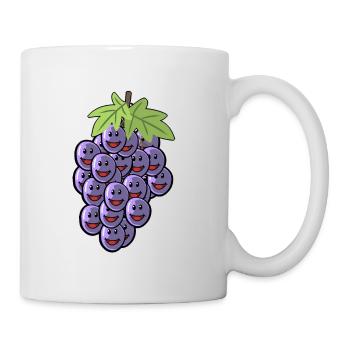 Trauben Weintrauben Wein Geschenk Rebe Traube - Tasse - Weiß - Rechts