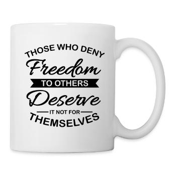 liberté - Mug blanc - blanc - Droite