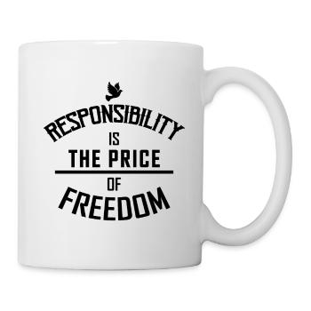 Freiheit - Tasse - Weiß - Rechts