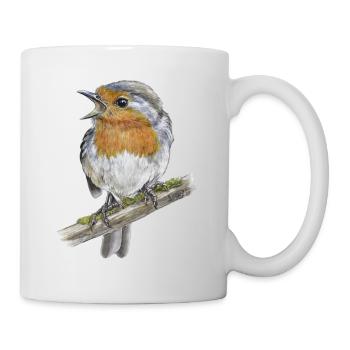 Robin bird - Mug - white - Right