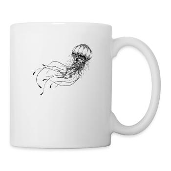 Jellyfish Qualle Design Geschenk - Tasse - Weiß - Rechts