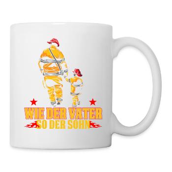 Feuerwehr Brandbekämpfung Geschenk · Wie der Vater - Tasse - Weiß - Rechts