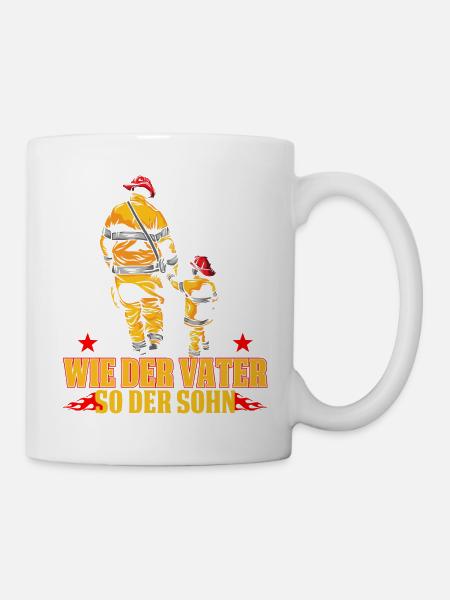 Feuerwehr Brandbekämpfung Geschenk · Wie der Vater - Tasse - Weiß