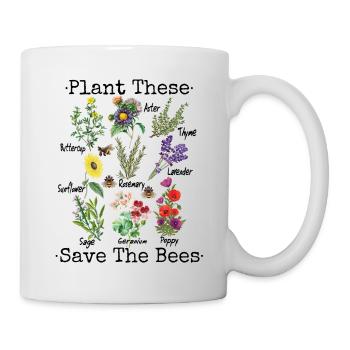 Save the Bees Shirt Plant These Save The Bees - Mug - white - Right