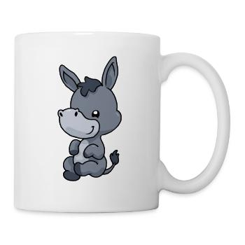 Kleiner Comic Esel - Tasse - Weiß - Rechts