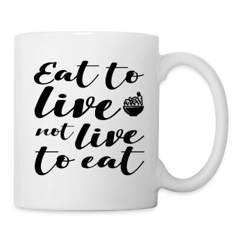 Vegan gesund - Tasse - Weiß - Rechts