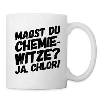 Nerd Nerdy Geek Lustige Sprüche Chemie - Tasse - Weiß - Rechts