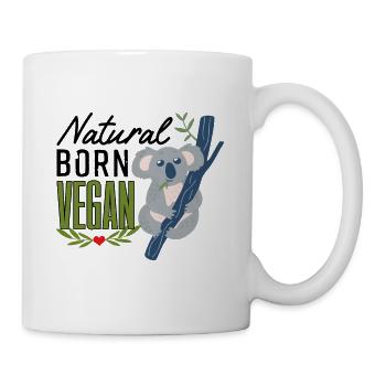 Natural Born Vegan | Koala Healthy Food Lifestyle - Tasse - Weiß - Rechts