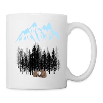 Mountain Gebirge Natur Berge Wildnis Bären - Tasse - Weiß - Rechts