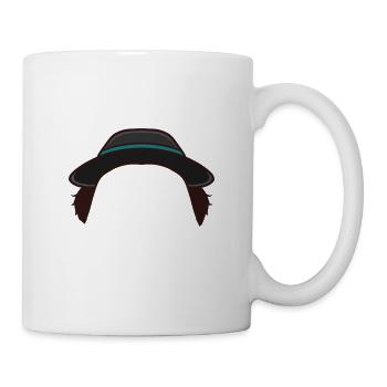 Hut mit Koteletten - Tasse - Weiß - Rechts
