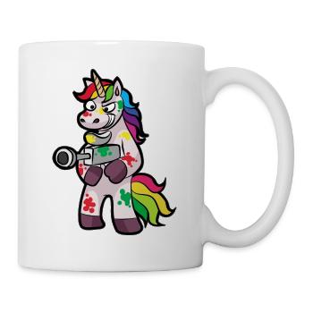 PAINTBALL Einhorn Markierer Airsoft Geschenk Kind - Tasse - Weiß - Rechts