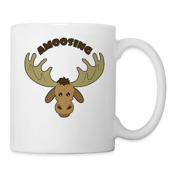 Funny moose funny animals funny gift - Mug - white - Right