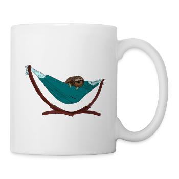 Sloth in hammock Gift idea for children - Mug - white - Right