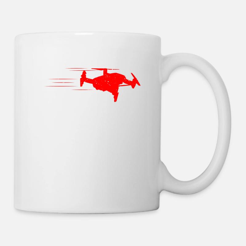 DJI Drone Avion Pilote Flyer Hélicoptère Cadeau - Mug blanc - blanc