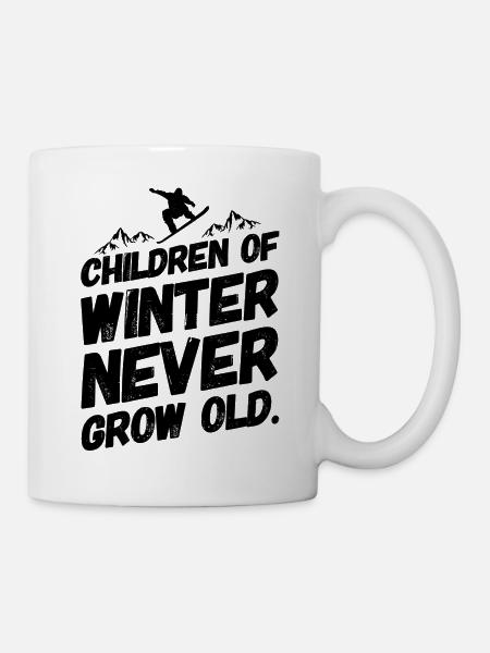 Snowboard Snowboard Snowboarder Hiver - Mug blanc - blanc