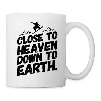 Snowboarding Snowboard Snowboarder Himmel - Tasse - Weiß - Rechts