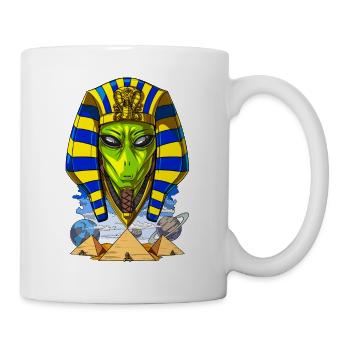 Alien Egypt Pharaoh Tutankhamun Ancient Anunnaki - Mug - white - Right
