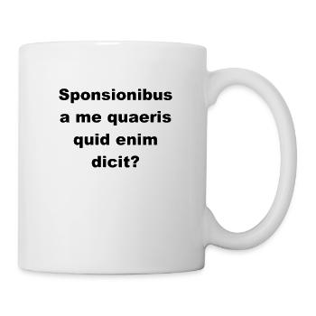 Witz mit Latein - Tasse - Weiß - Rechts