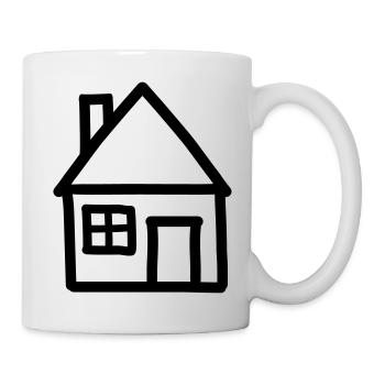 Haus - Tasse - Weiß - Rechts