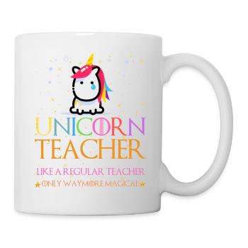 Unicorn Teacher Shirts - Mug blanc - blanc - Droite