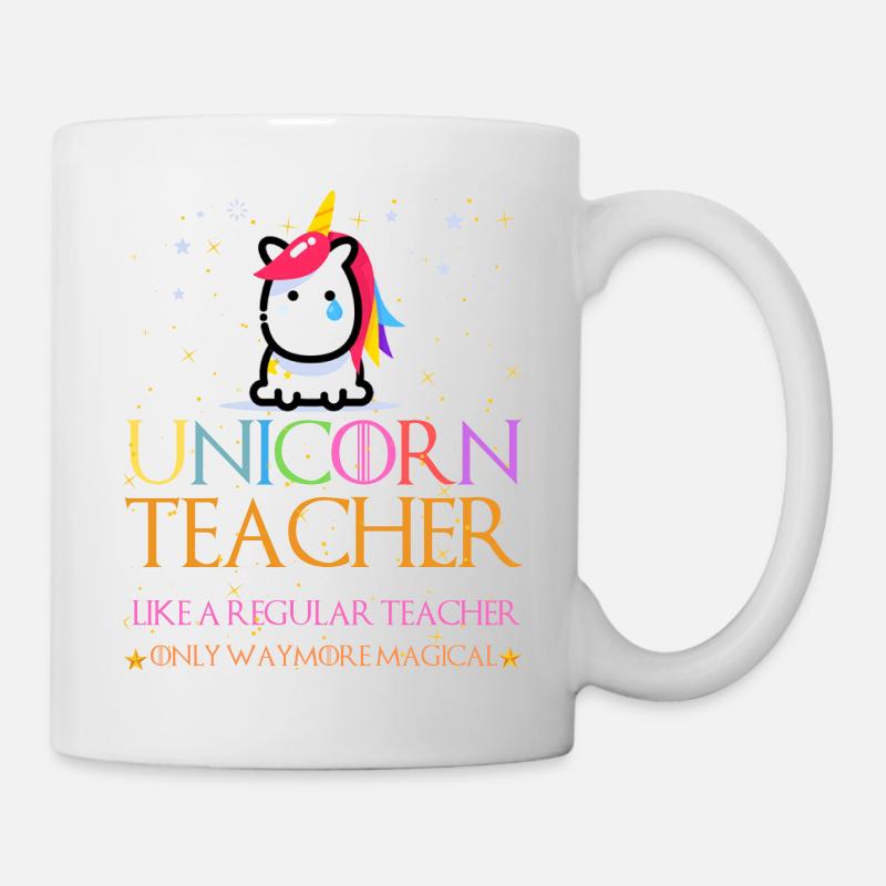 Unicorn Teacher Shirts - Mug - white