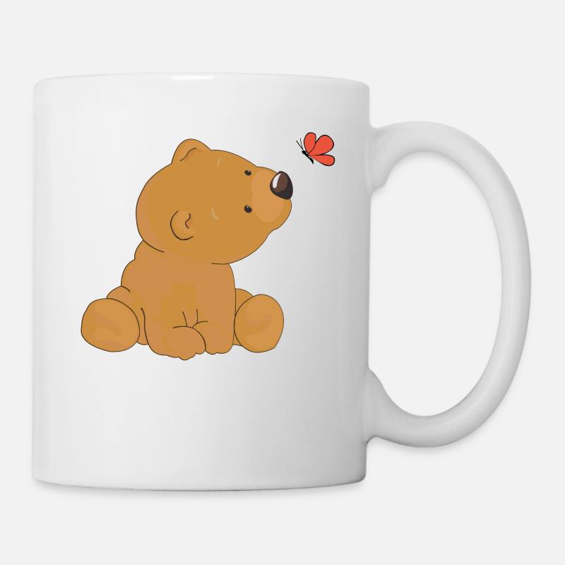 Bear with butterfly - Mug - white
