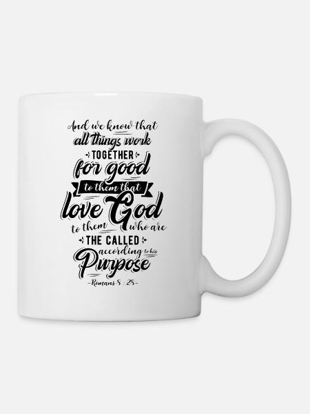 Verset de la Bible romaine Jésus-Christ - Mug blanc - blanc