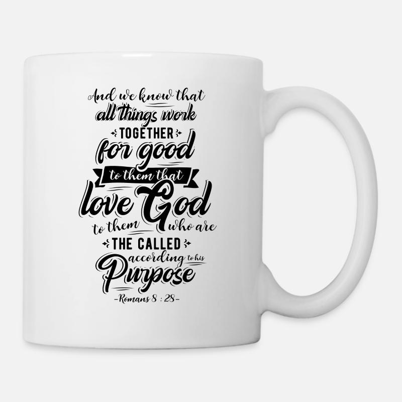 Verset de la Bible romaine Jésus-Christ - Mug blanc - blanc